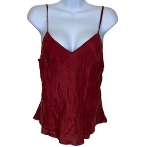 Vintage Robbie Bee Silk Wine Red Women's Camisole Top Size 14